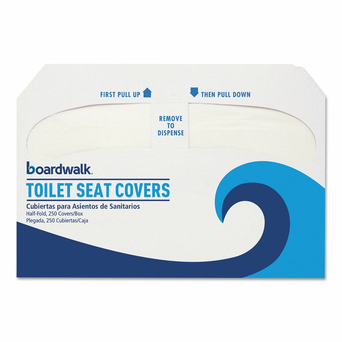 Half-Fold Toilet Seat Covers 250 Covers/Sleeve 20 Sleeves/Carton S710797