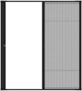 Black Aluminum Frame Retractable Screen Door H21264