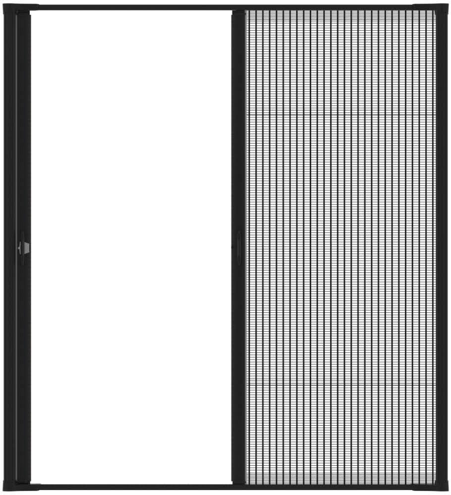 Black Aluminum Frame Retractable Screen Door H21264