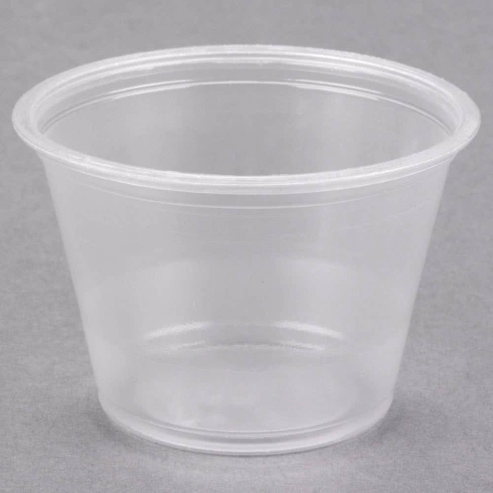 Polypropylene 2.5 oz Clear Portion Containers 250pc U36393