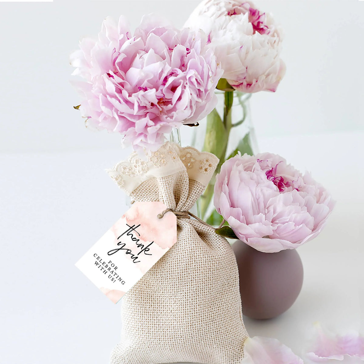 Coral Brushed Watercolor Cardstock Gift Tags 100-Pk F96656