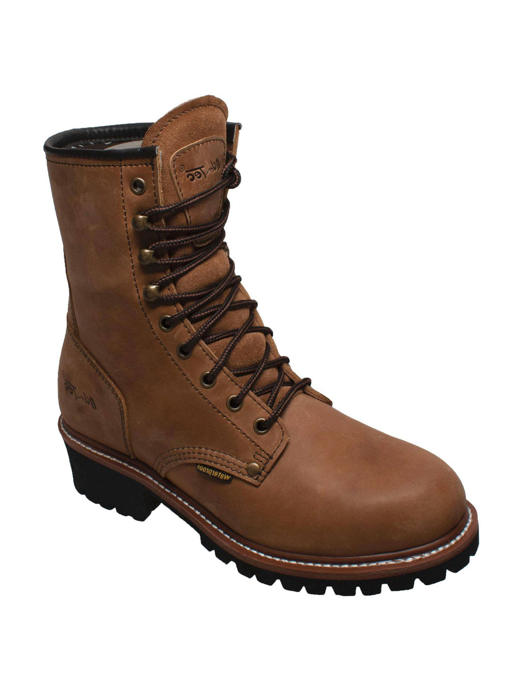 Waterproof Logger Brown Work Boots D449