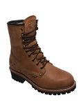 Waterproof Logger Brown Work Boots D449
