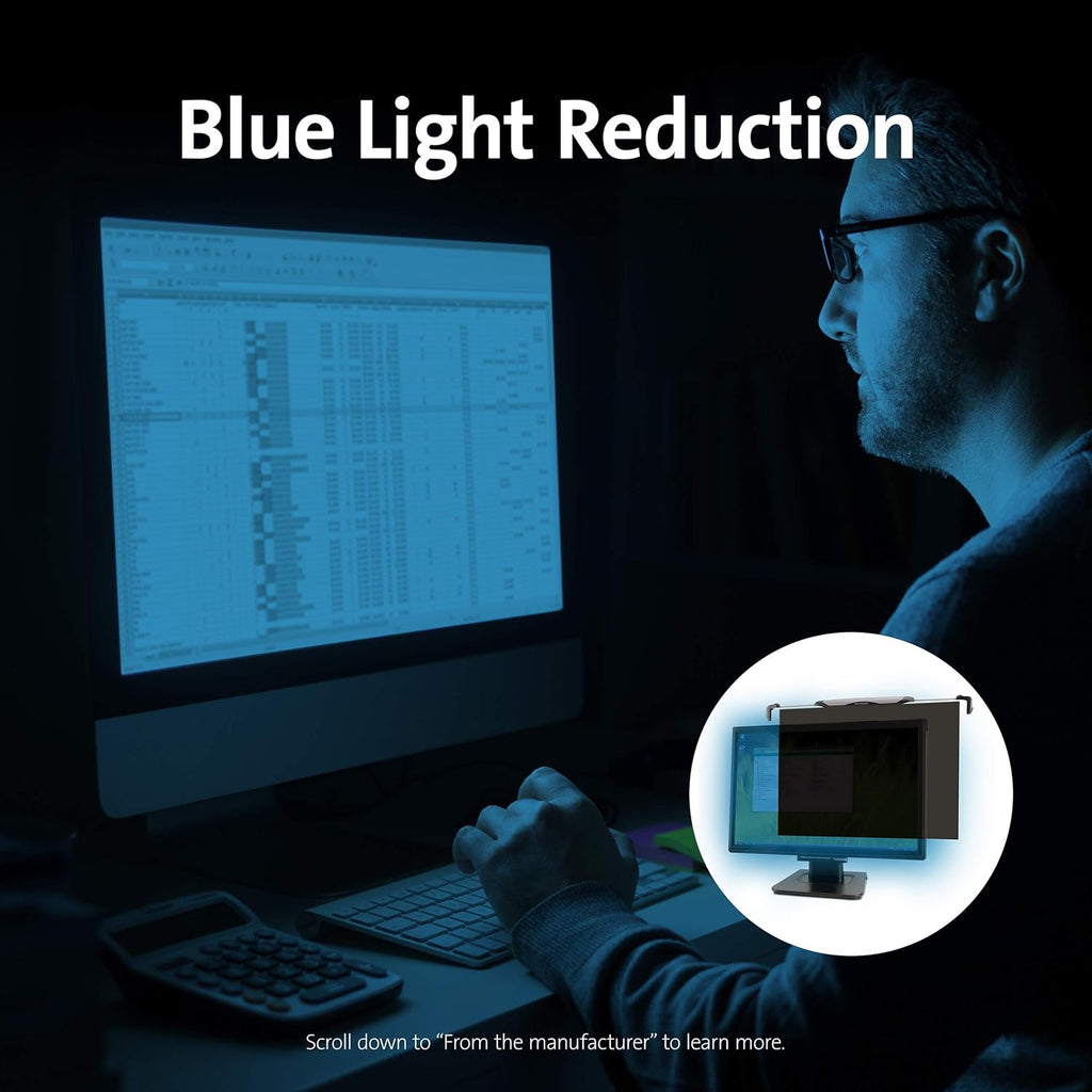 Black Privacy Screen for 22-Inch to 24-Inch Widescreen Monitors H662167