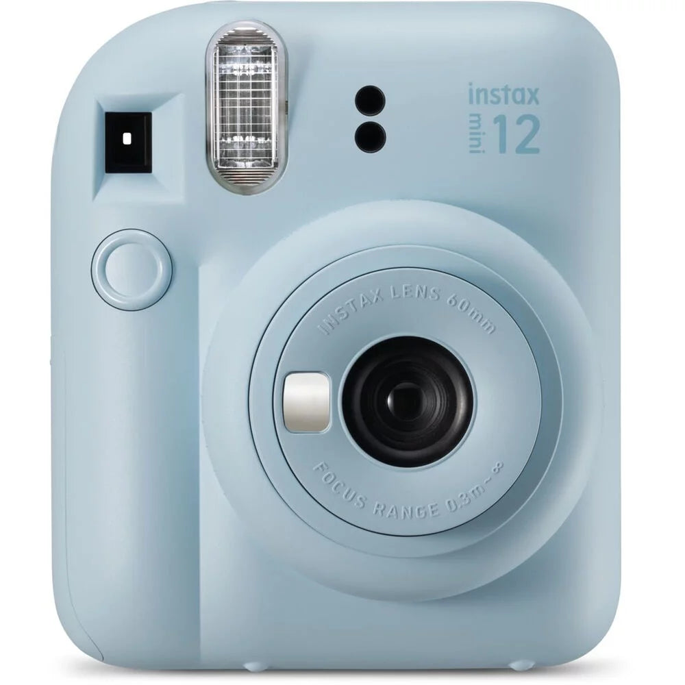 Pastel Blue Instant Film Camera with Case Batteries Lens Cleaning Kit V182485