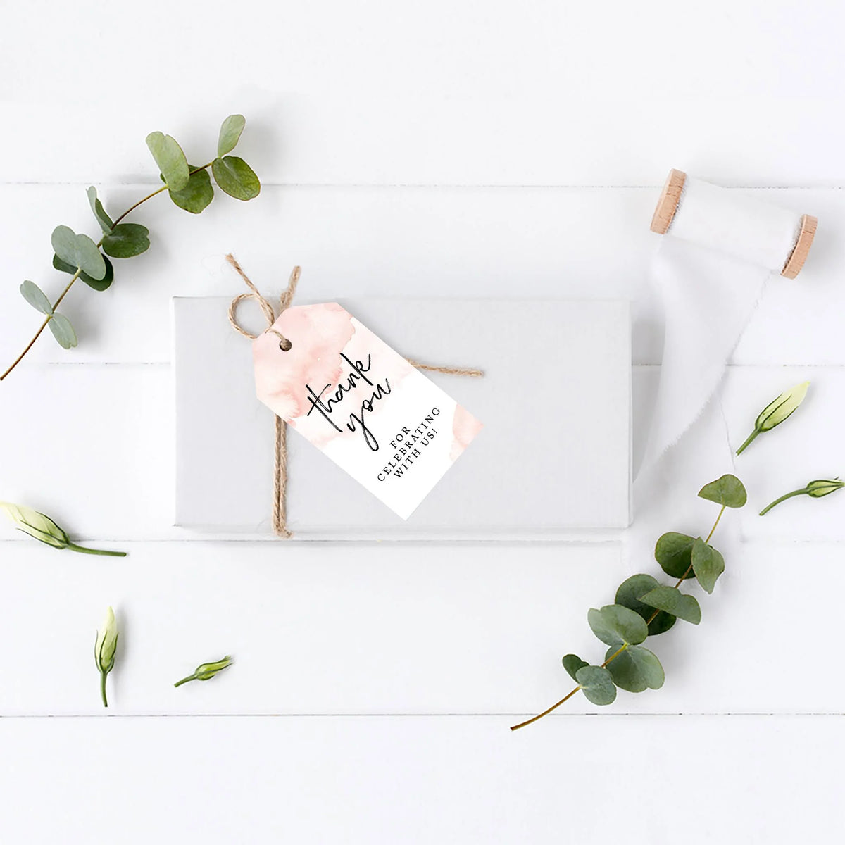 Coral Brushed Watercolor Cardstock Gift Tags 100-Pk F96656