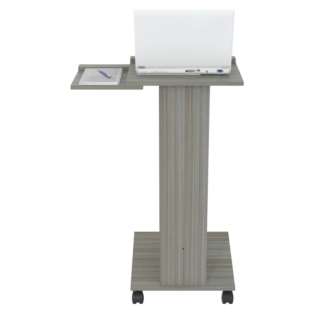 Smoke Oak Rolling Laptop Cart U524
