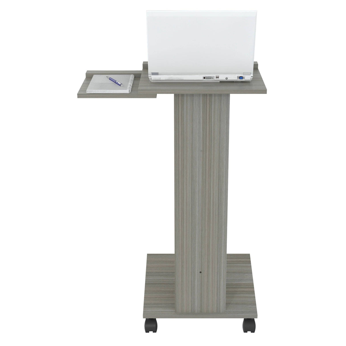 Smoke Oak Rolling Laptop Cart U524