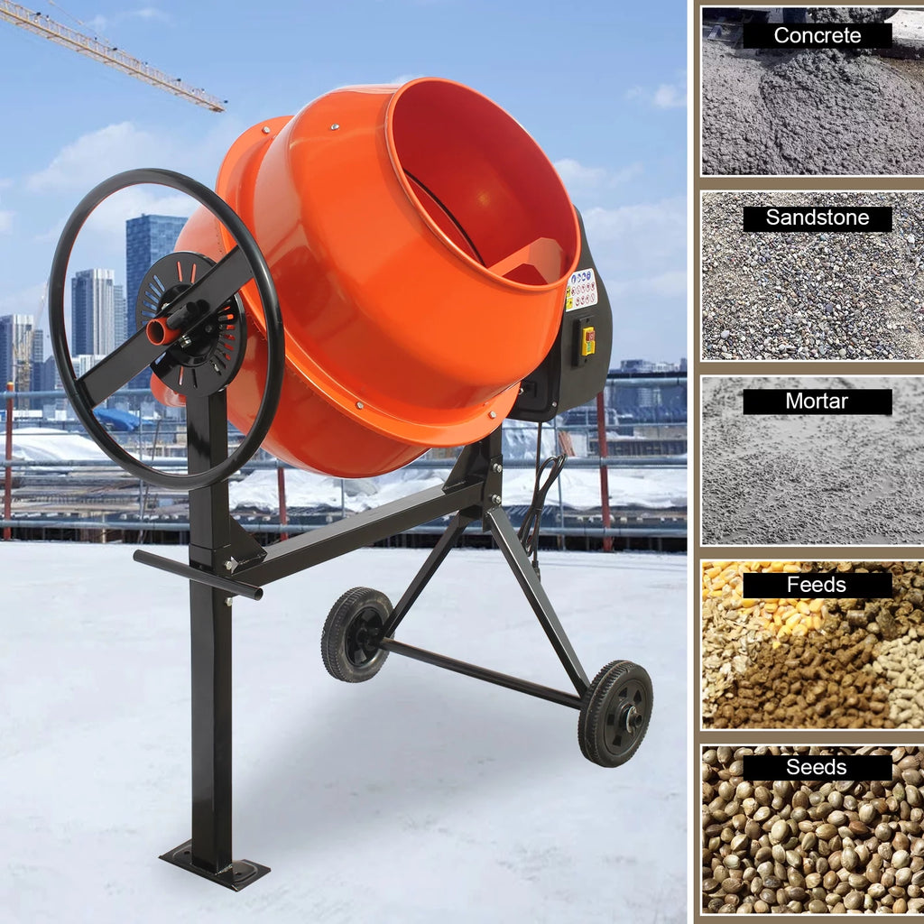 4/5HP Electric Concrete Cement Mixer 5 Cu Ft O515693