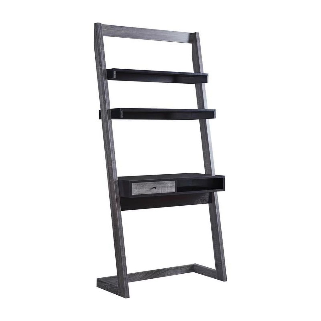 Modern Wood Writing Desk with Shelves D9259