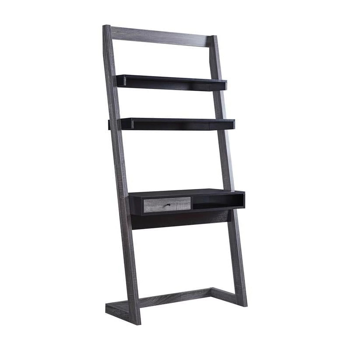 Modern Wood Writing Desk with Shelves D9259