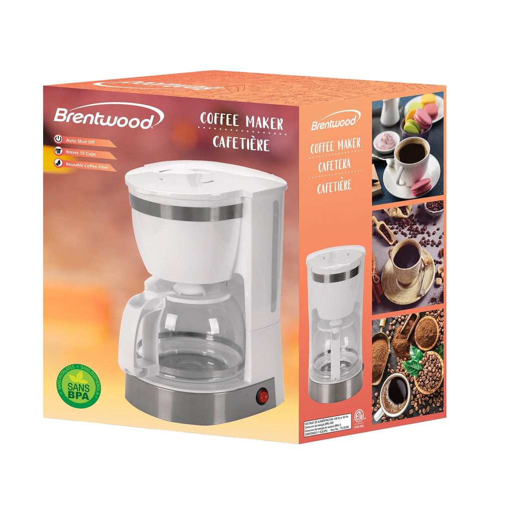 10 Cup 800 Watt Coffee Maker in White K455403