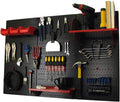 4 ft. Metal Pegboard Standard Tool Storage Kit with Blue Toolboard and Black Accessories T769483