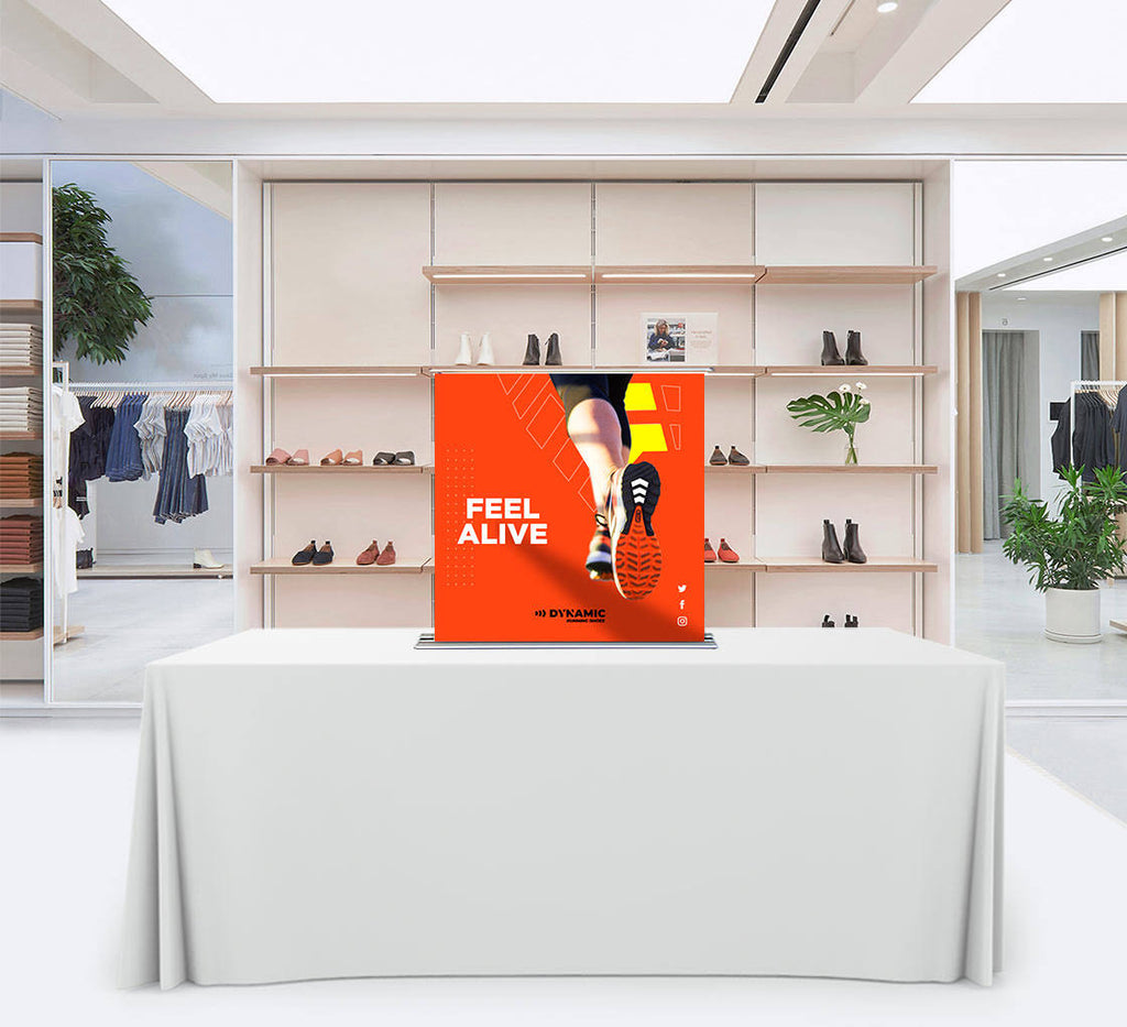 Retractable Tabletop Display B422