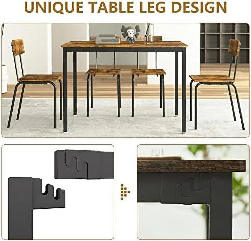 3 Piece Metal and Wood Table and Stools Set I5792
