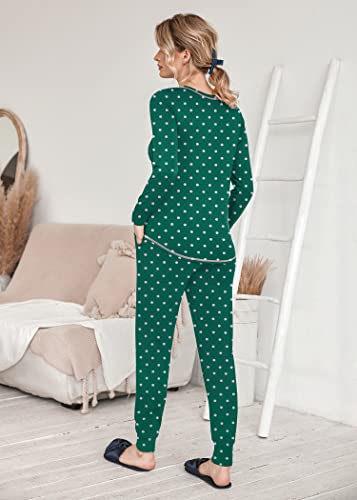 Women's Long Sleeve Soft 2 Piece Pajama Set with Jogger Pants T682