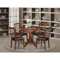 Antique 5-piece Dining Set with Faux Leather Seat A7961