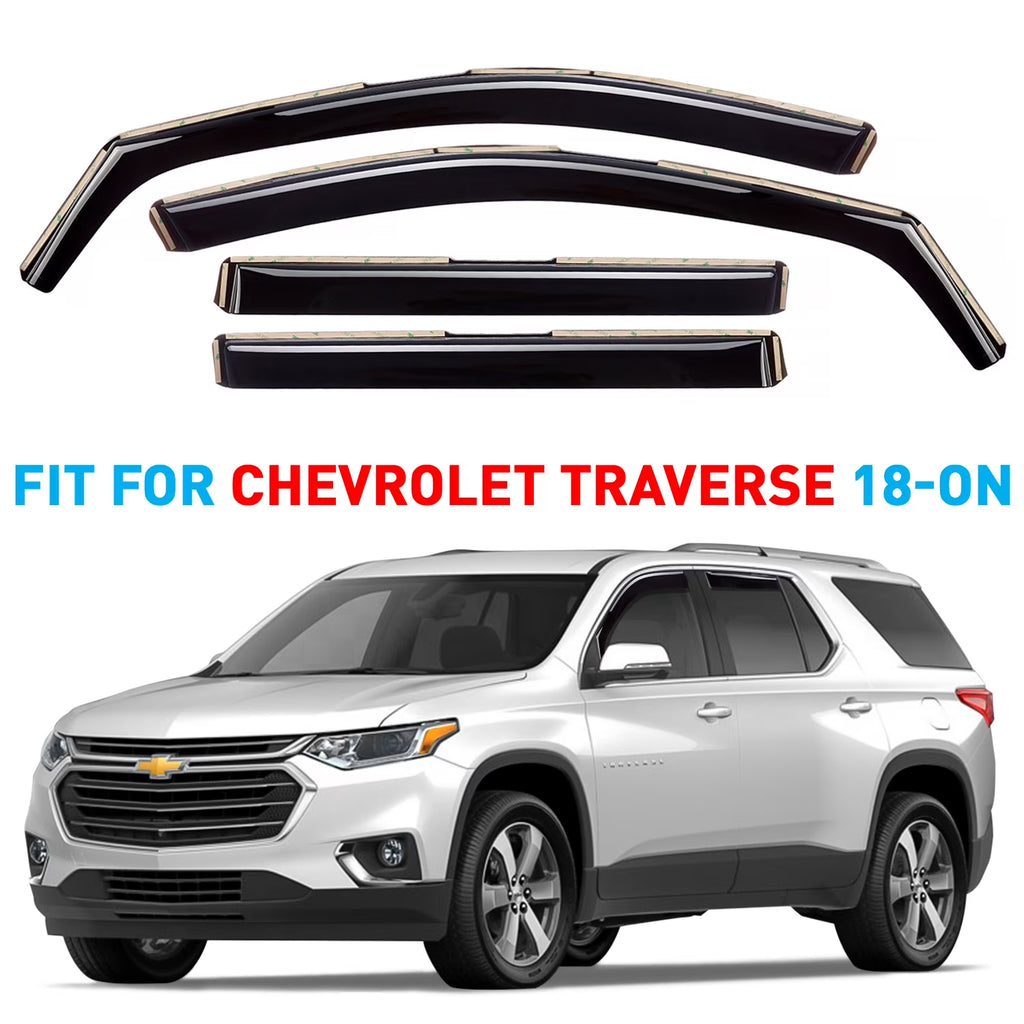 Smoke Tinted in-Channel Side Window Vent Visor Deflectors Rain Guards 4 pcs O970