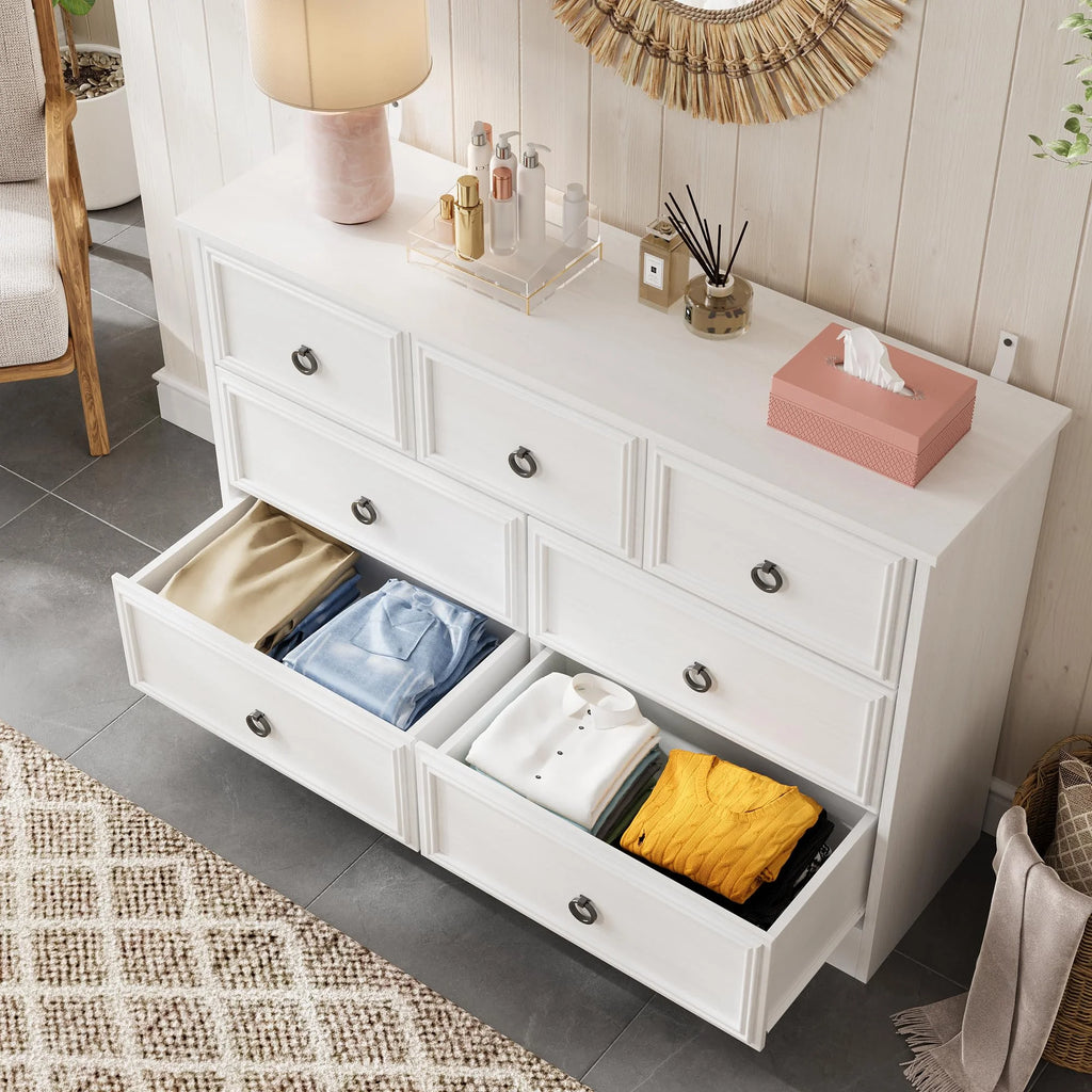 7 Drawer Gray Dresser M395