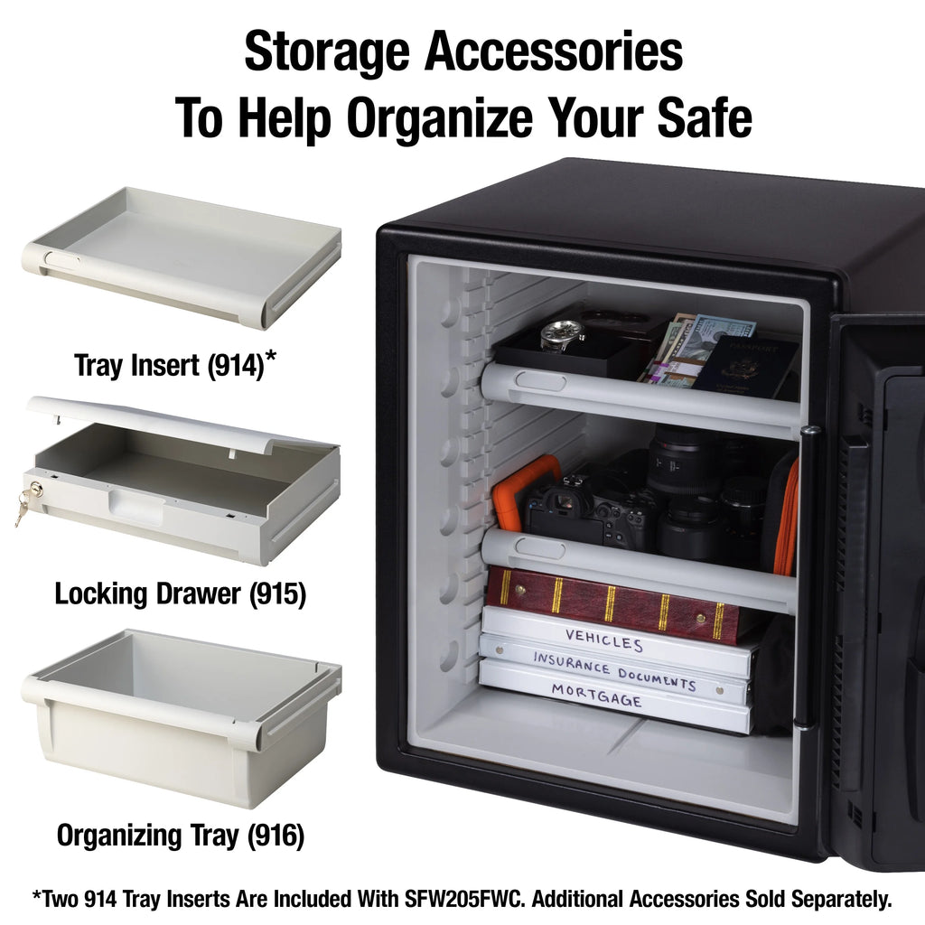 Water and Fire-Resistant Safe with Digital Keypad Lock, 2.0 cu. ft. T638