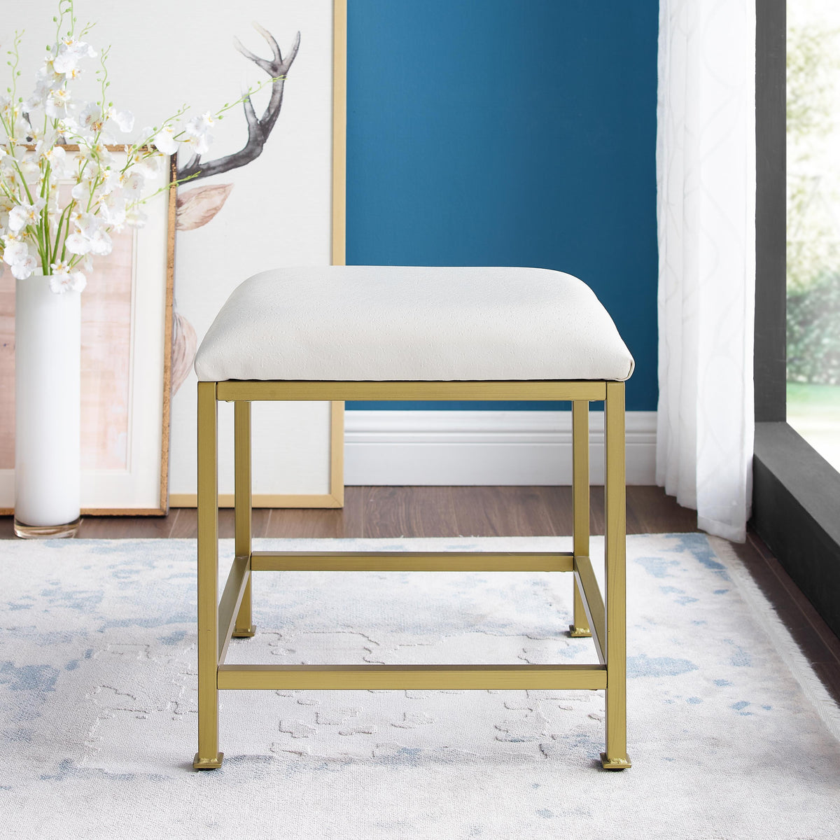 Soft Gold Vanity Stool B72089