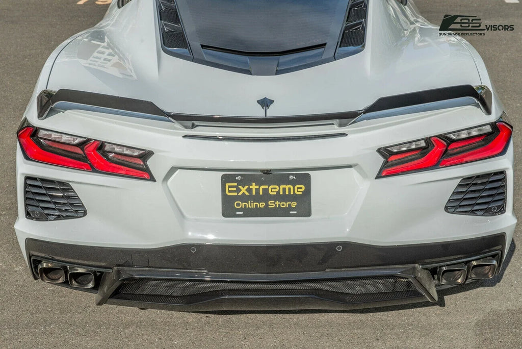 Painted Carbon Flash Metallic ABS Plastic Rear Trunk Lid Wing Spoiler Add-On Wickers Pair Z543