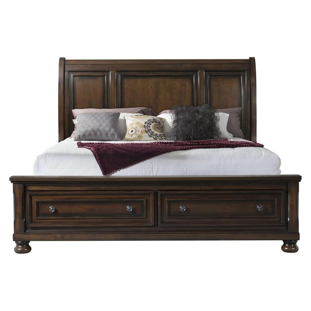 King Storage 6pc Bedroom Set Walnut E487
