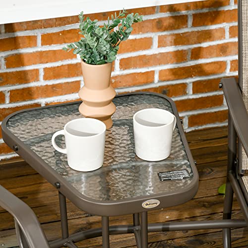 Gray 2-Seat Outdoor Glider Chair with Coffee Table C952878