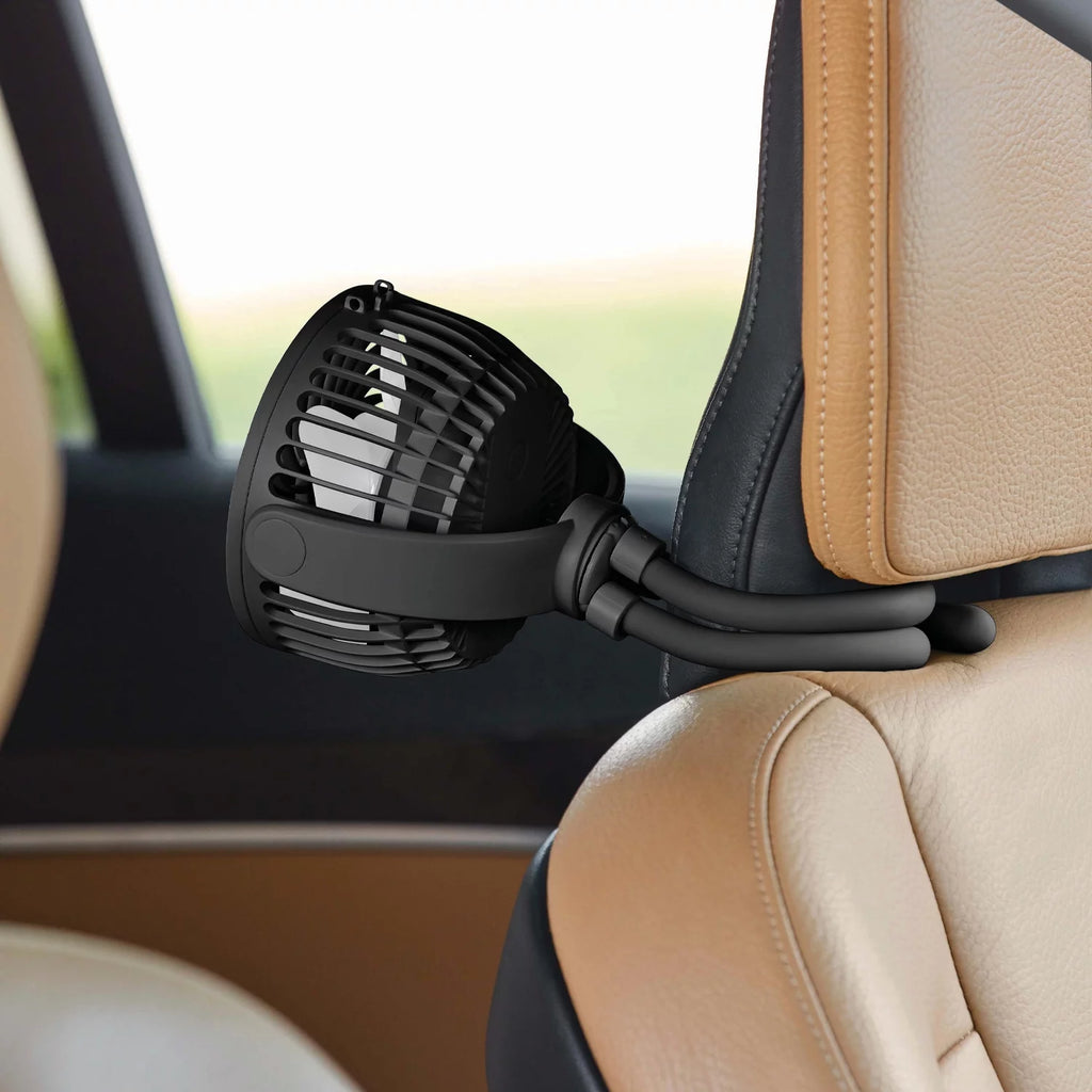 Portable Rechargeable Fan with Flexible Tripod, Black Y333