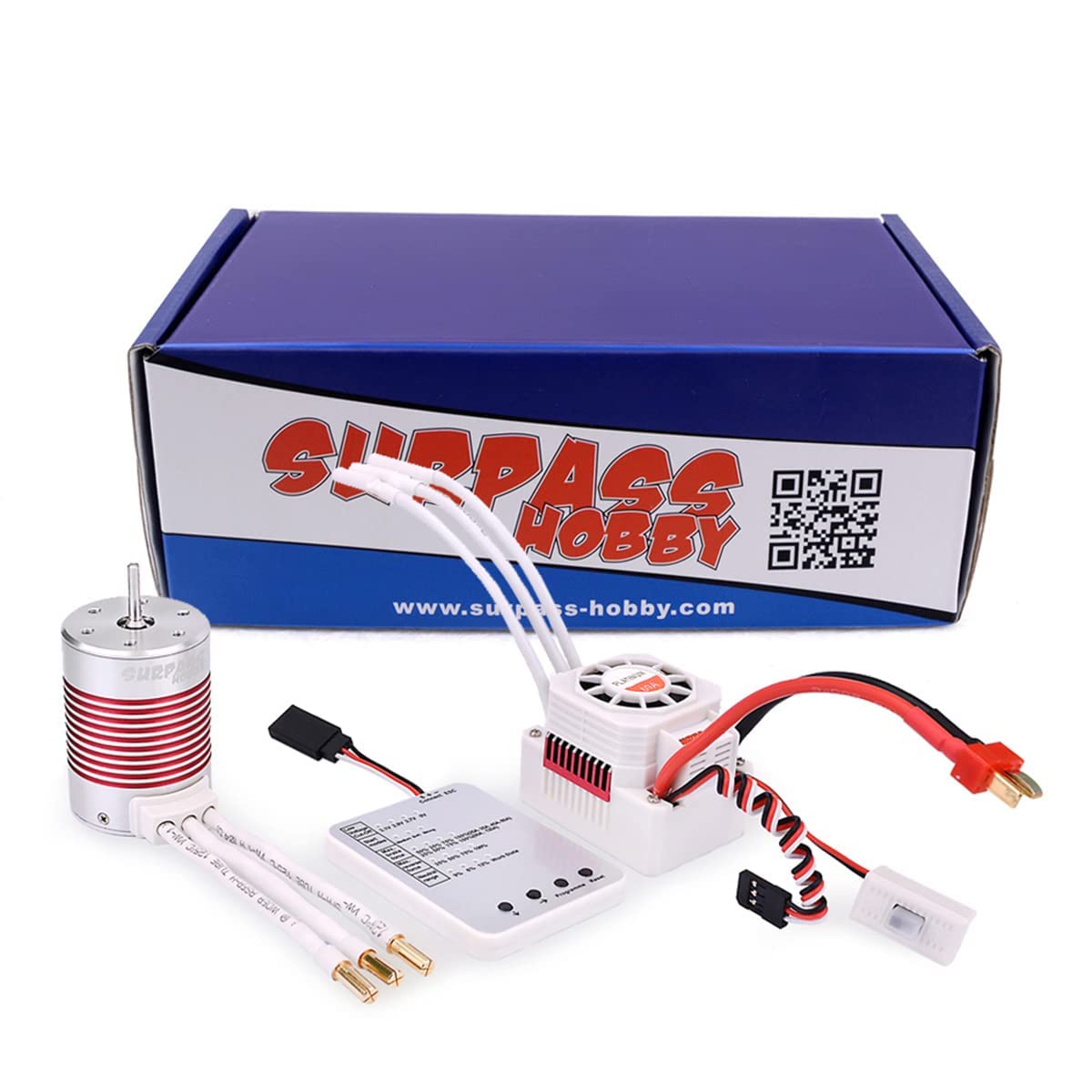 3650 3900kv Brushless Motor ESC with 60A ESC & Programming Card Combo for 1/10 RC Car Truck Pack of 2 B132693