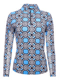 Ladies Long Sleeve Mock Golf Shirt U998