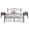Full Size Metal Platform Bed Frame and 2 Stackable Nightstand I6868