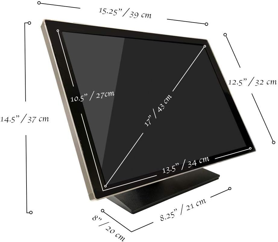 17 Inch Capacitive LED Backlit Multi-Touch HDMI Monitor, 4:3 Display 1280 x 1024 W367