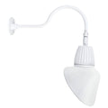Gooseneck 13W Warm LED Angled Cone Shade White W825