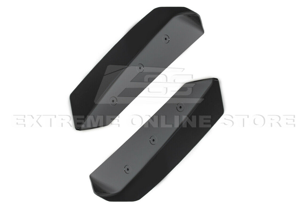 Painted Carbon Flash Metallic ABS Plastic Rear Trunk Lid Wing Spoiler Add-On Wickers Pair Z543