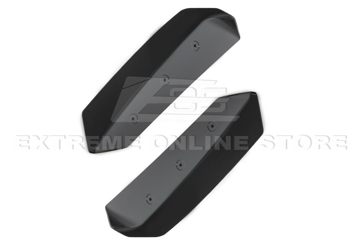 Painted Carbon Flash Metallic ABS Plastic Rear Trunk Lid Wing Spoiler Add-On Wickers Pair Z543