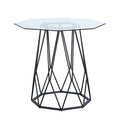 Black Glass Top End Table J1979