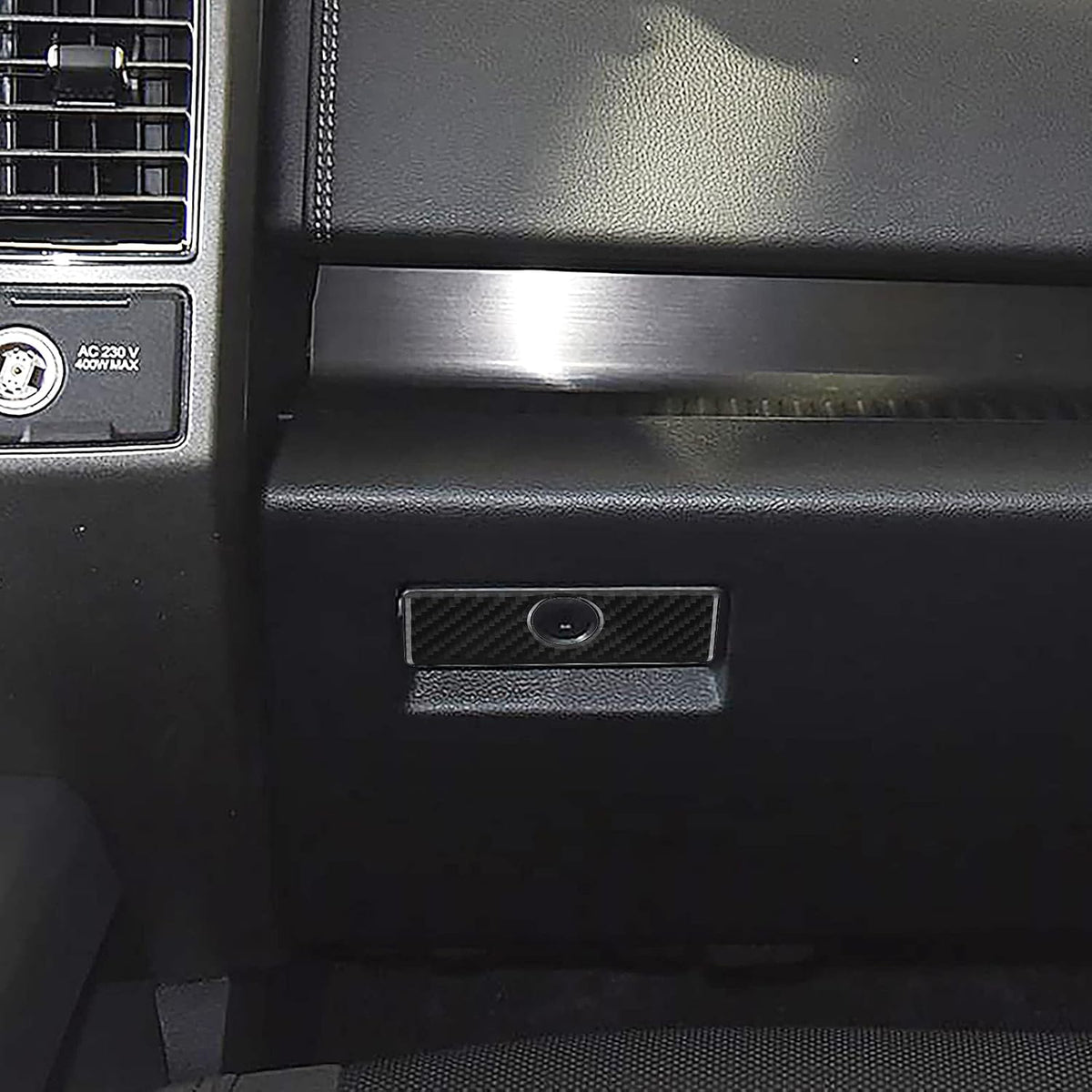 Carbon Fiber Passenger Seat Storage Box Trim Cover P326151