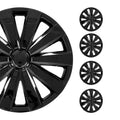 16 Wheel Covers Hubcaps 4Pcs Black D457879
