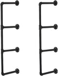 Industrial Pipe Bookcase Shelf Retro Floating Wood Shelving, Weatherd Brown Z26169