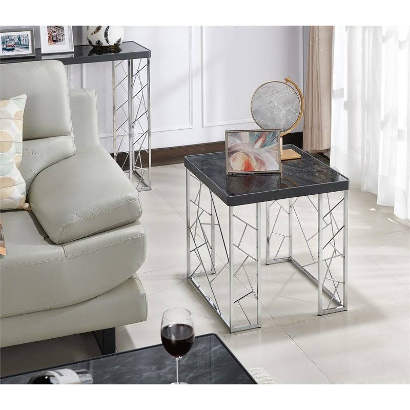 Contemporary Metal End Table P713051
