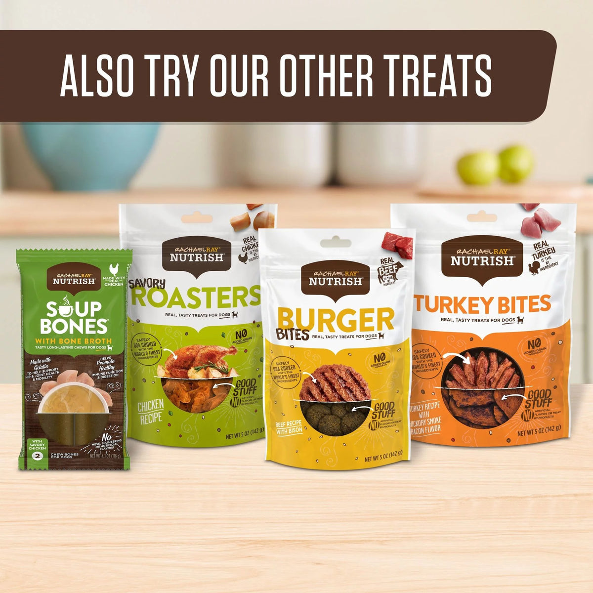Dog Chews With Real Turkey & Rice, 3 Chews U2633