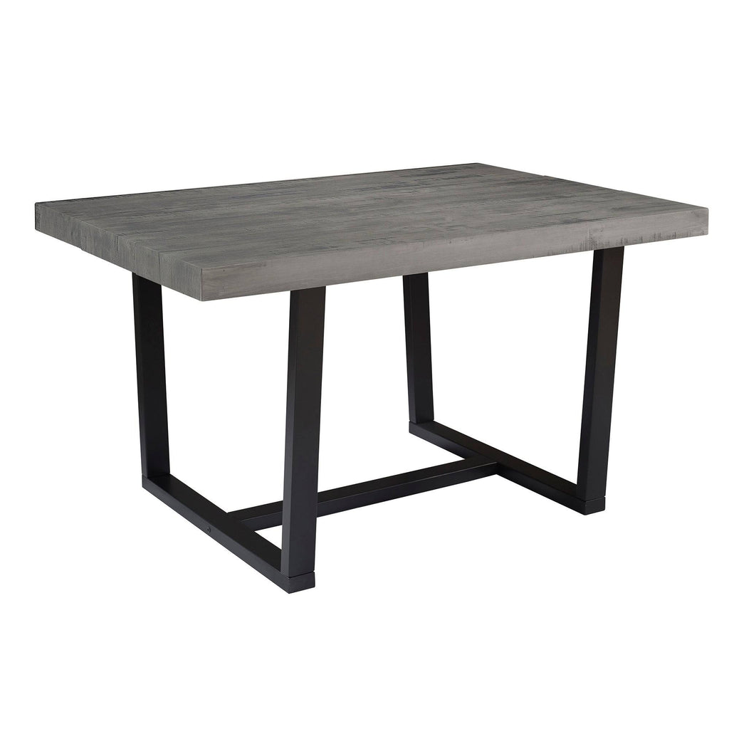 52-Inch Distressed Wood Dining Table V594