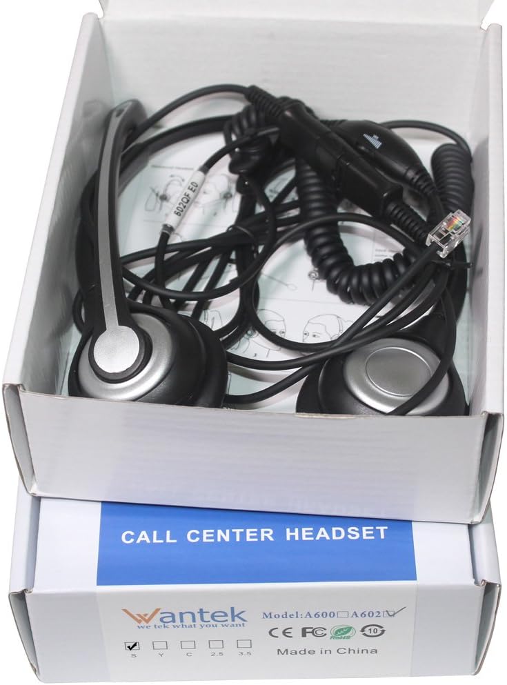 Corded Telephone Headset with Noise Canceling Mic G8243