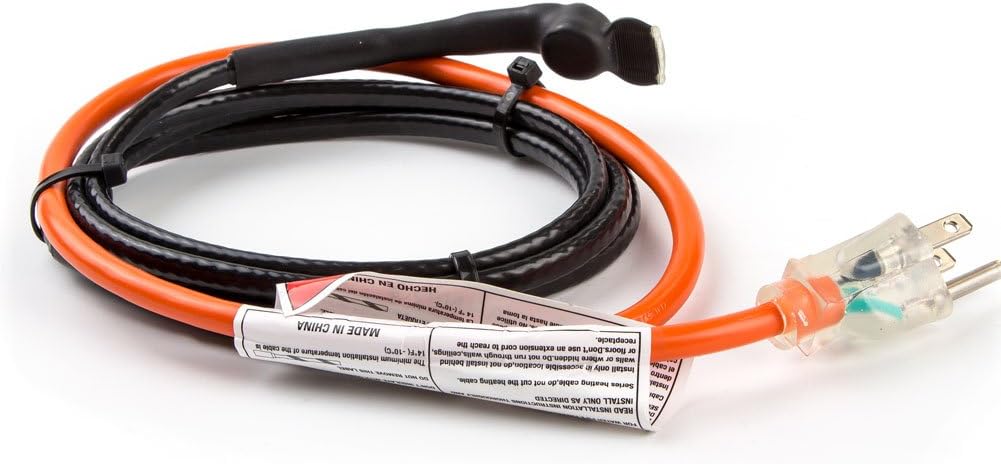 80-feet Pipe Heating Cable with Built-in Thermostat Pack of 2 U483