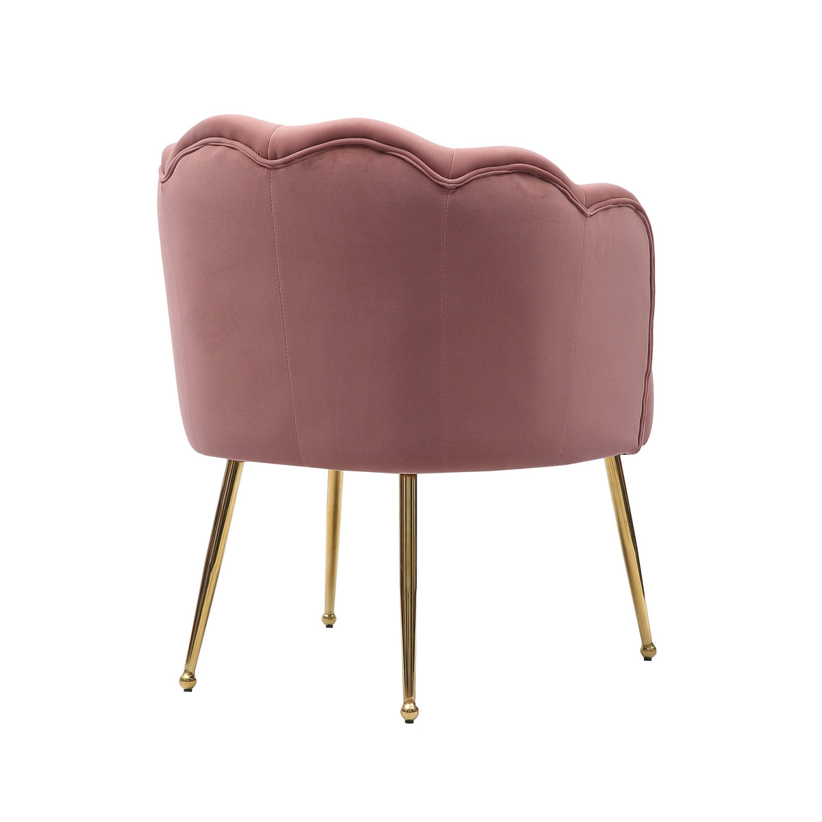 Blue Velvet Accent Chair with Gold Metal Legs R579