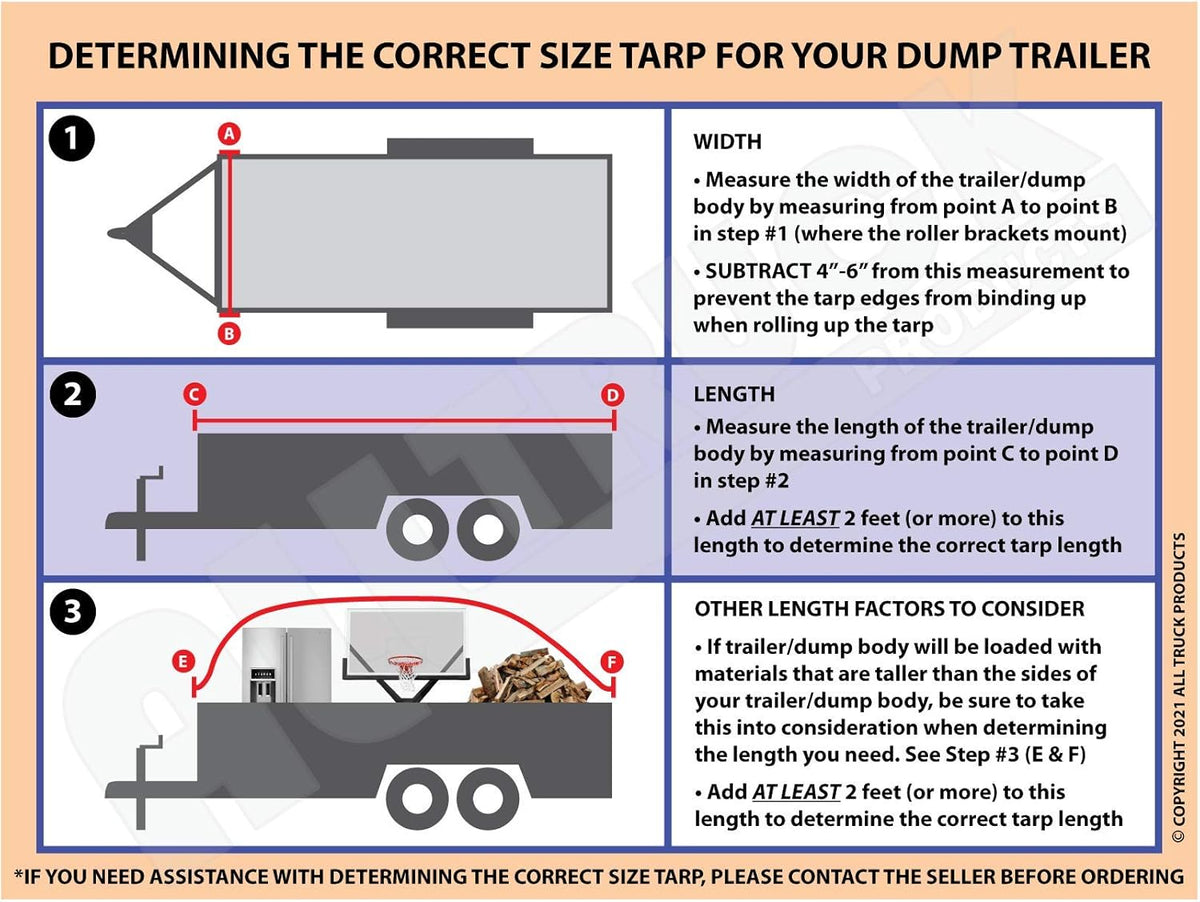 Dump Truck and Trailer Tarp Kit Manual Pull Hand Crank Octagon Axle with Mesh Tarp E412584