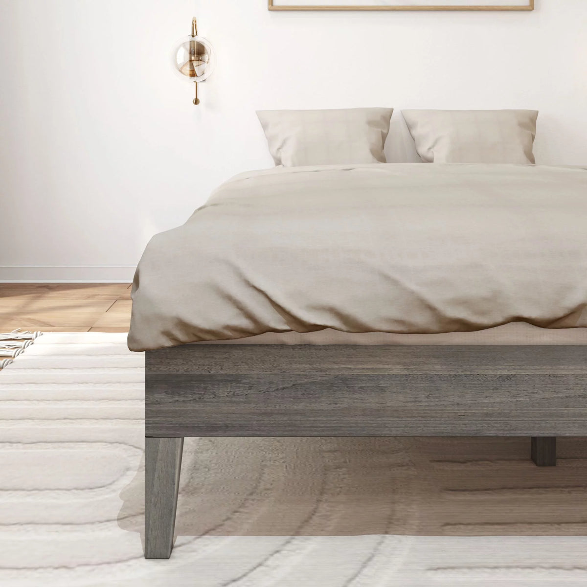 Queen Solid Wood Platform Bed Frame L6765