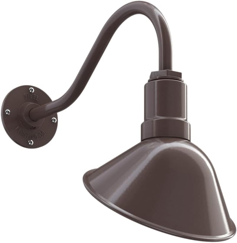 Galvanized Exterior 9 inch Dome 11 inch Gooseneck Store Sign Light H109