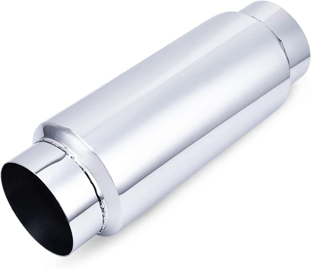 4 Inlet/Outlet Exhaust Muffler Stainless Steel Straight Through Pack of 2 B58979
